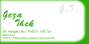 geza thek business card